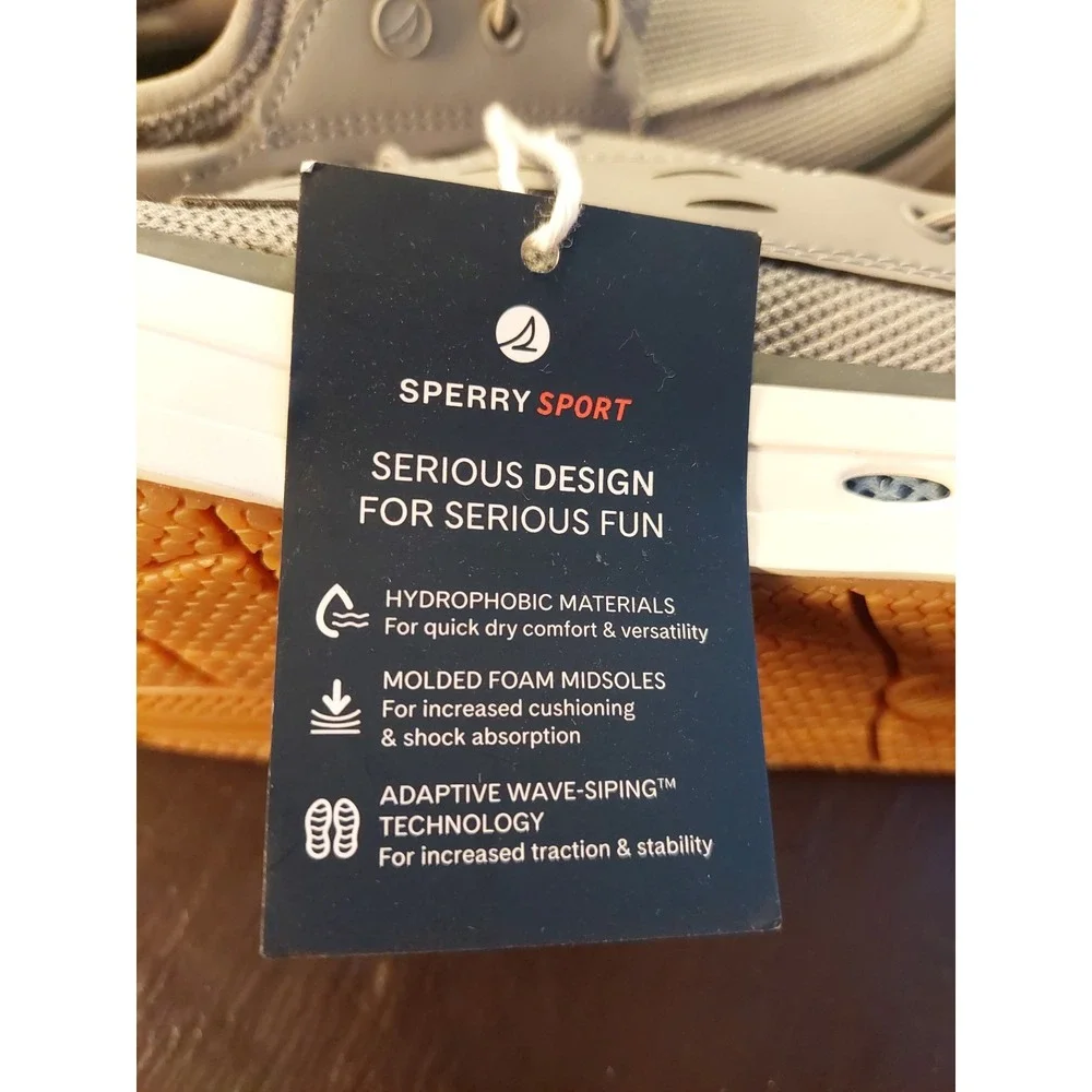 Sperry Sport Men's SC Fairlead Moc Sneakers/Boat Shoes Grey STS41124 Sz 9 NEW!